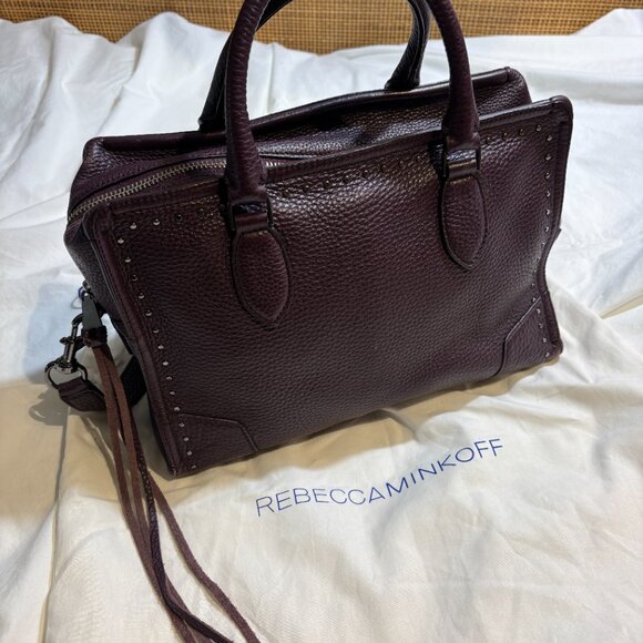 Rebecca Minkoff Moonwalking Leather Satchel in Dark Cherry - Picture 3 of 8